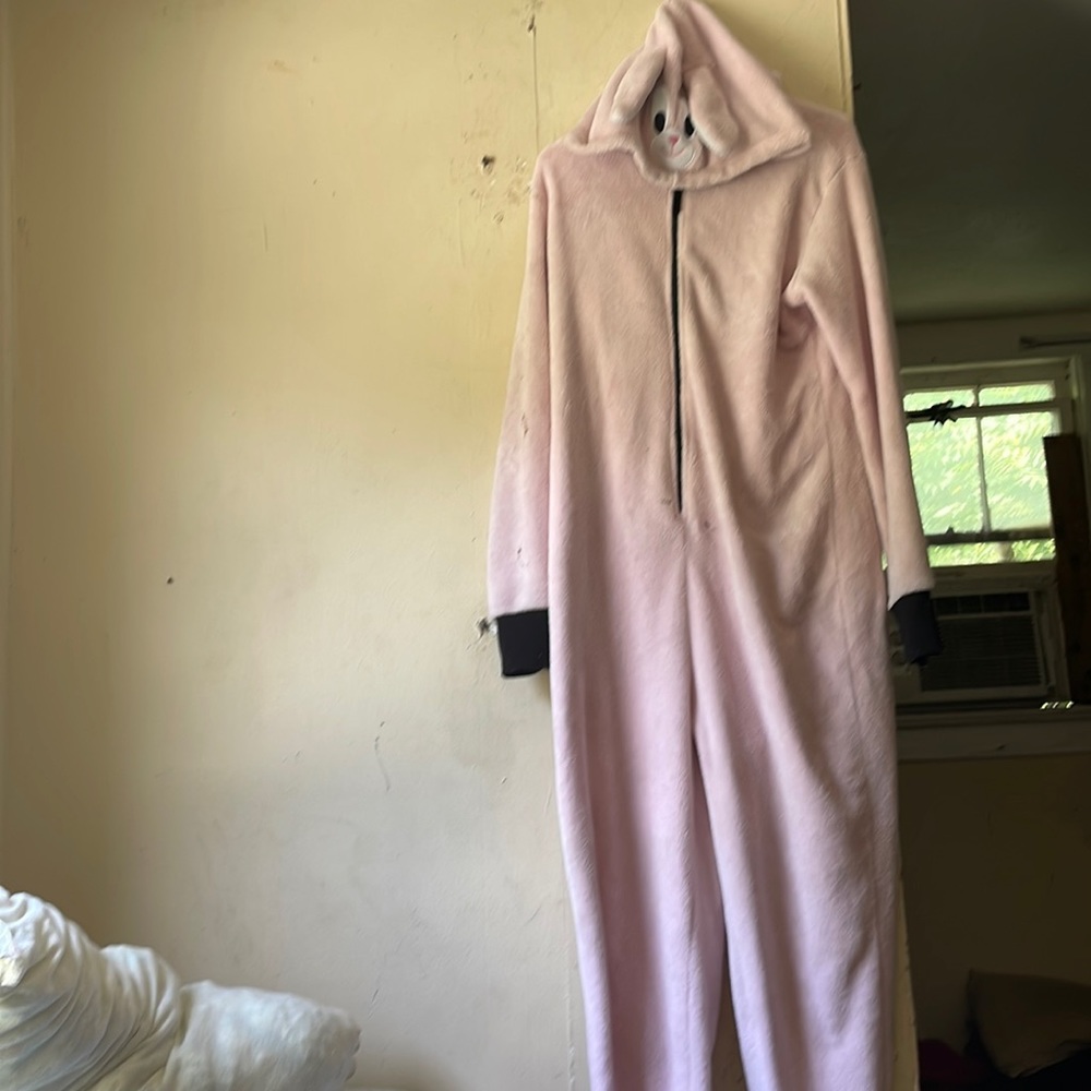 Pink bunny onesie